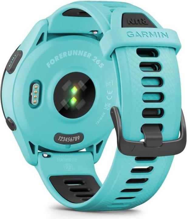 Actual product image Garmin 010-02810-12 Forerunner 265 Music, Aqua (46 mm)