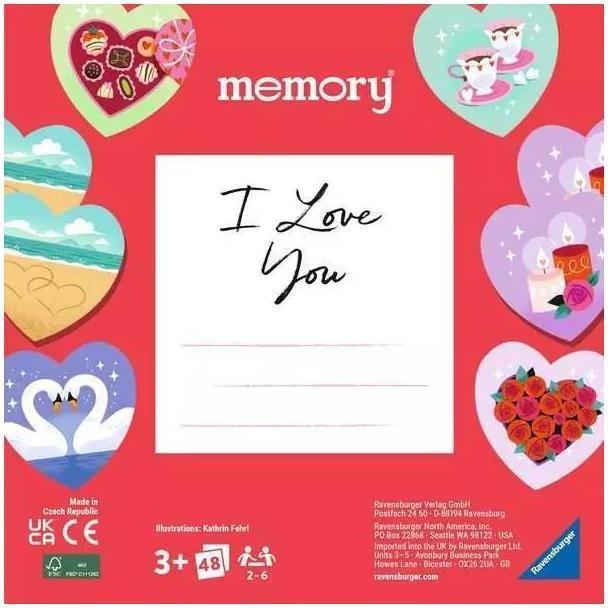Image du produit Ravensburger moments memory® I love you - 22398 - Jeux Classiques - 24 en forme de coeur (Allemand)