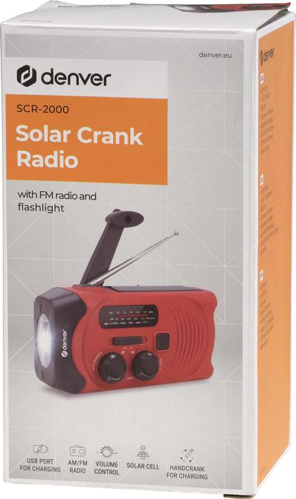 Produktbild Denver Radio SCR-2000 Solar-Kurbelradio (AM, FM)