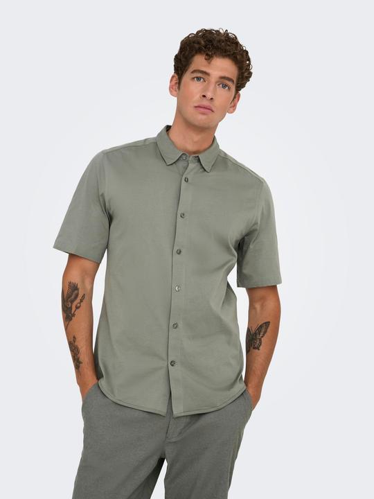 Actual product image Only & Sons Onsrobin Button Under Ss Stretch Shirt (S)