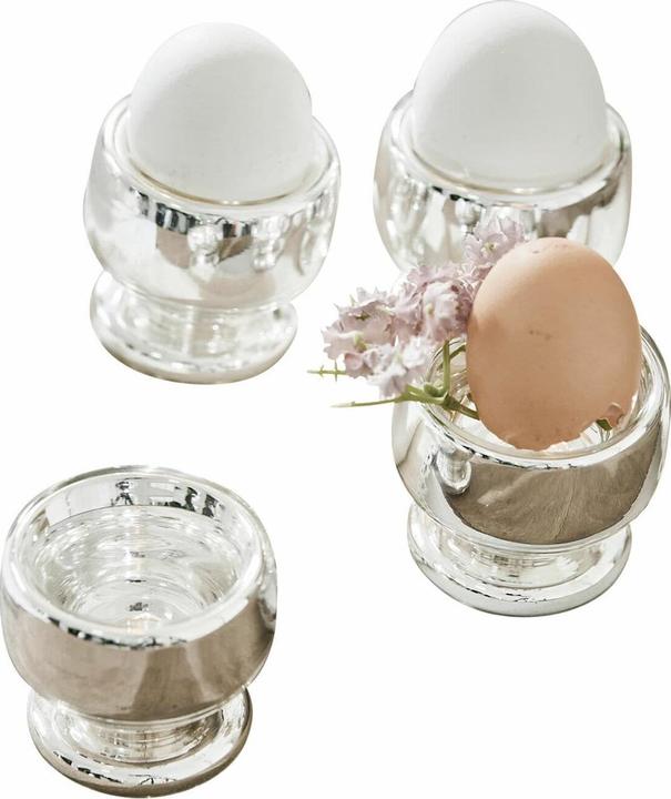 Produktbild Loberon Eierbecher 4er Set Lilligret silber (4 x)