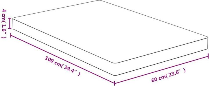 Actual product image VidaXL Bryce (60 x 100 x 4 cm)