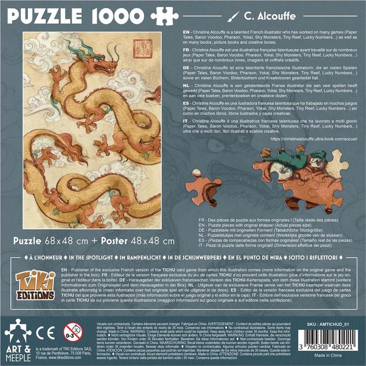 Produktbild Tiki Editions Art&Meeple Puzzle - Tichu, Dragon1000 Pcs (1000 Teile)