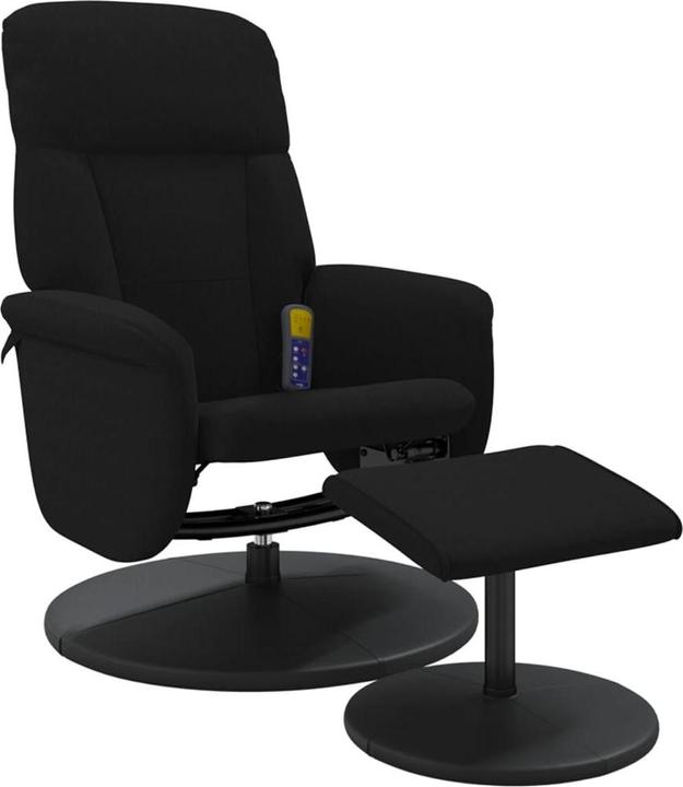 VidaXL Massagesessel mit Fusshocker Schwarz Samt,Farbe