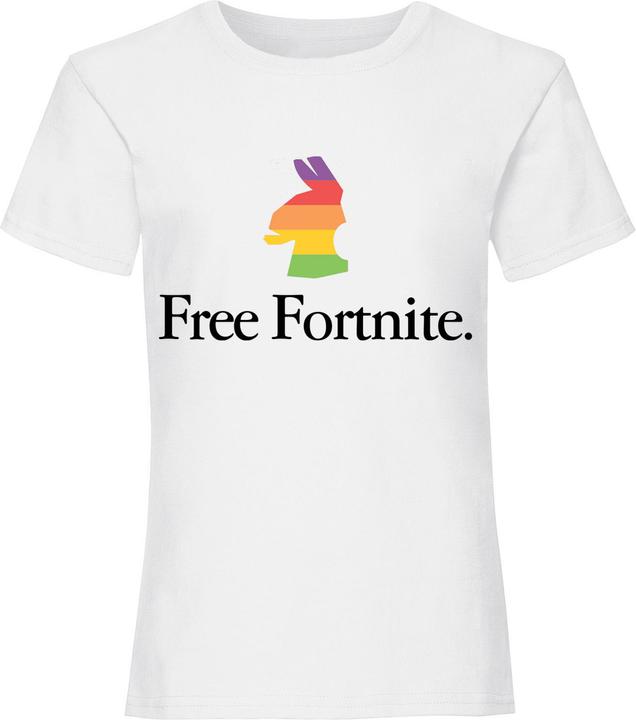 Free Fortnite Rainbow TShirt Mädchen (116)