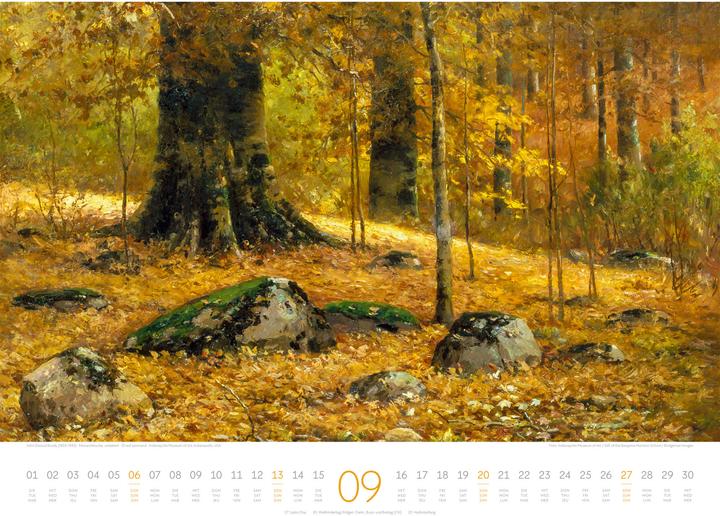 Produktbild Kunstwerk Wald Kalender 2026 (54 x 42 cm, Harter Einband, Deutsch, Französisch, Englisch)