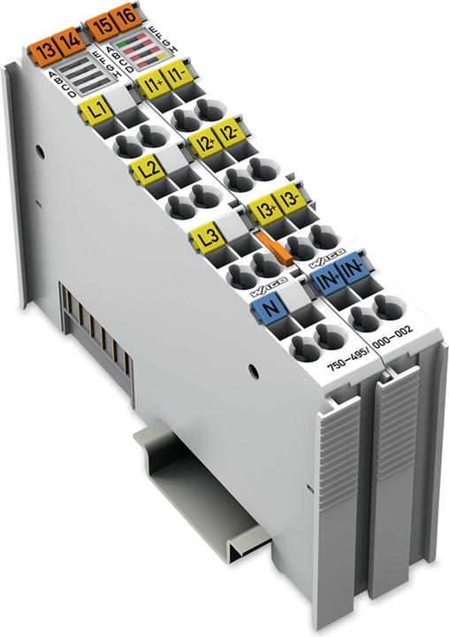 Wago Power measurement terminal N+Rogowski 750-495/000-002 Supply voltage at AC 50 Hz 400... 400V
