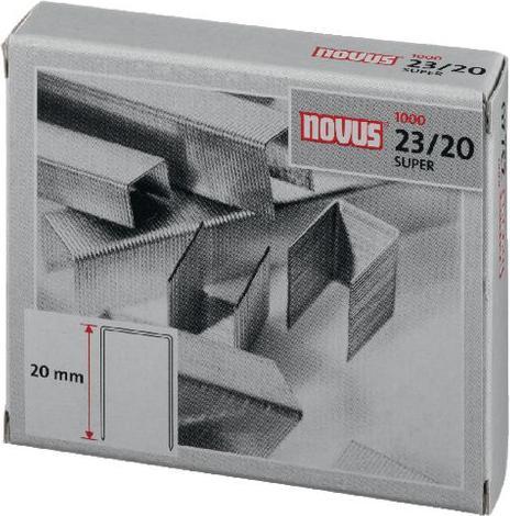 Image du produit Novus Agrafe Utilisation du produit : Agrafeuse de bloc Désignation de type des agrafes : 23/20 S (1000 x)