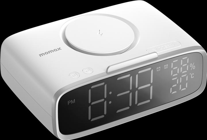 Actual product image Momax Q.Clock 5 Digital Clock with Wireless Charging