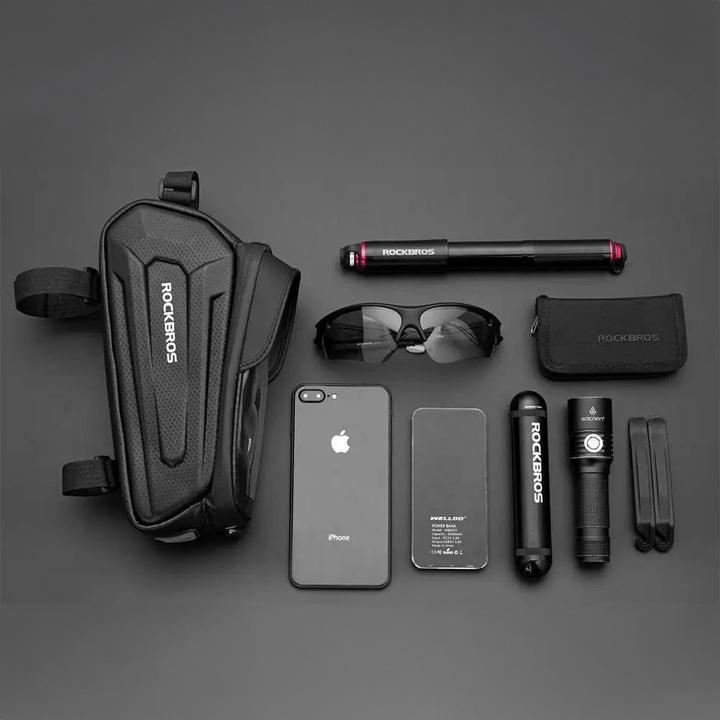 Produktbild Rockbros B68 armored bicycle bag with phone cover 1.5l - black (1.70 l, Rahmentasche)