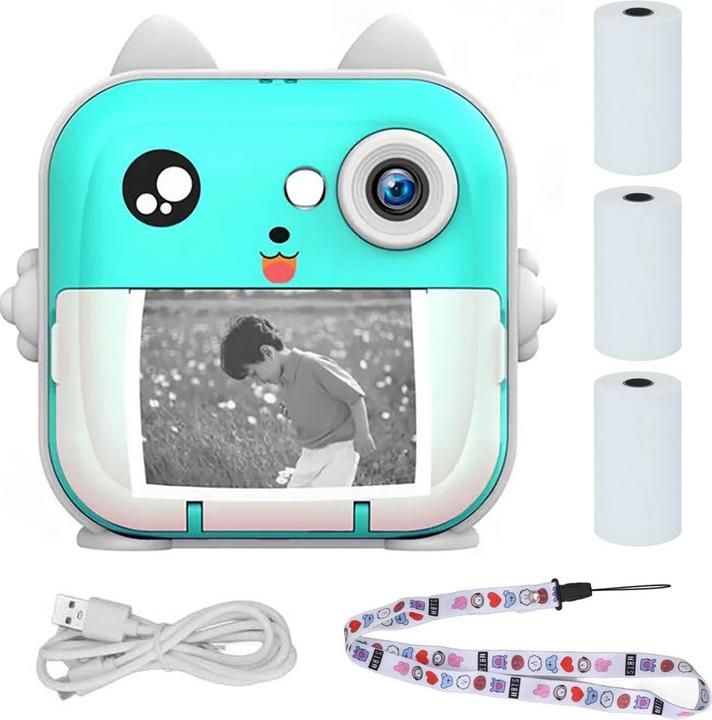Actual product image Extralink Epp-004 Portable Mini Printer Blue With Camera, LCD Display (Bluetooth)