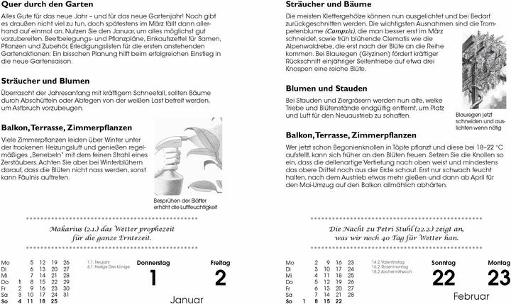 Actual product image Garden calendar 2026 (Hardcover, German)