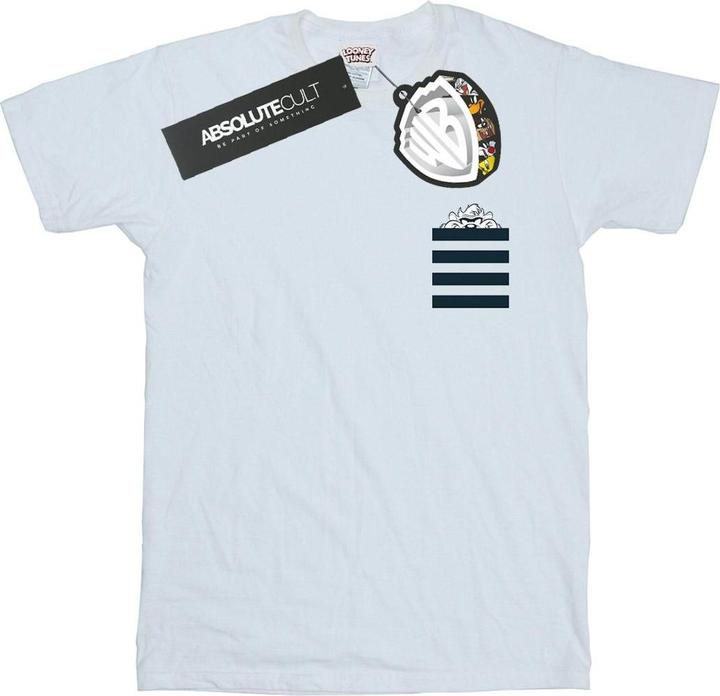 Looney Tunes Taz Stripes Faux Pocket TShirt (M)