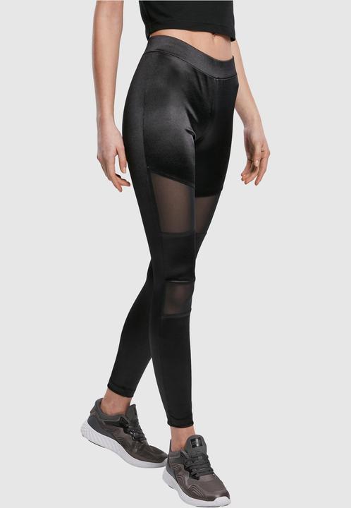 Actual product image Urban Classics Ladies Shiny Tech Mesh Leggings (XS)