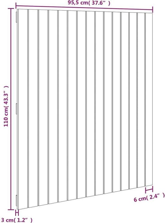 Actual product image VidaXL Chloé (95.5 x 3 x 110 cm)