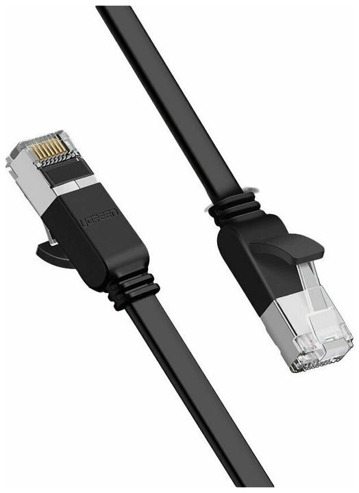 Actual product image Ugreen Cat 6 UTP Flat Ethernet RJ45 Cable Pure Copper 2m (black) (UTP, CAT6, 2 m)