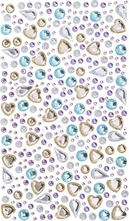 DP Craft Pastellfarbene selbstklebende Kristalle 252 Stk