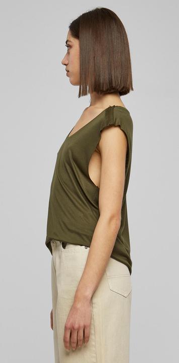 Actual product image Urban Classics Ladies Shoulder Zip HiLo Tee (XS)
