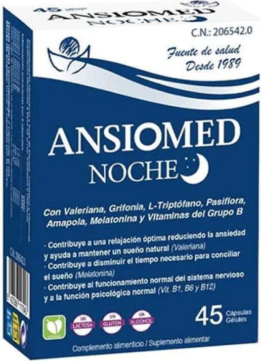 Image du produit Bioserum Ansiomed Nuit Aide à la relaxation et au sommeil profond 45 capsules (Crème de nuit)