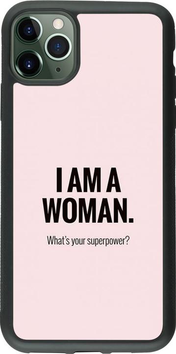 Produktbild PhoneLook Hülle Silikon schwarz I am a woman (Apple iPhone 11 Pro Max)