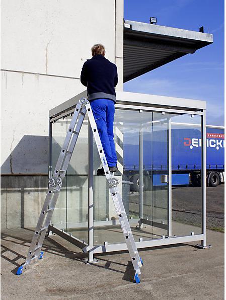Image du produit Krause Escabeau universel articulé STABILO, utilisable comme échelle ou escabeau, 4 x 4 (Échelle simple, 575 cm)