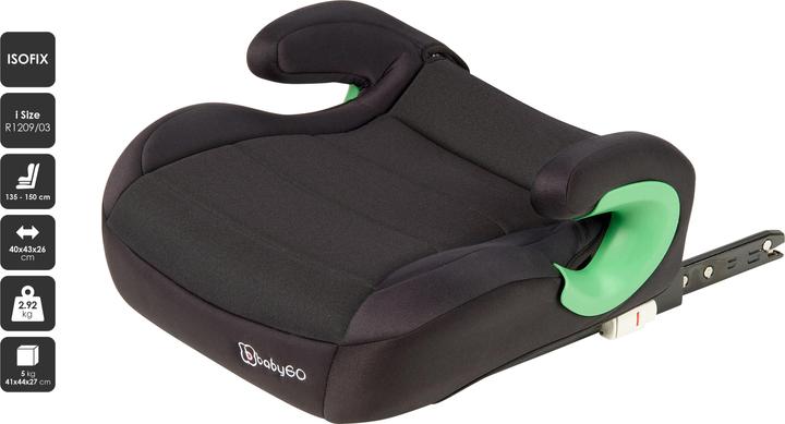 Produktbild BabyGo Bursa III I size black (Kindersitzerhöhung, ECE R129/i-Size Norm)