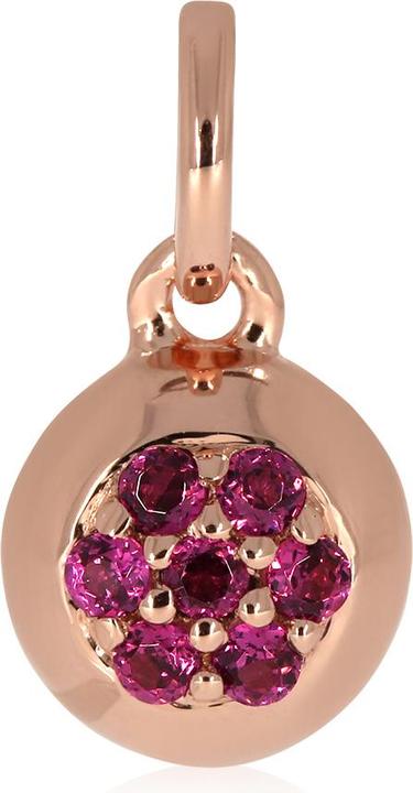 Xen Anhänger mit 7 Rhodolithe ca. 0,32 ct. rosèvergoldet (925 Sterling Silber)