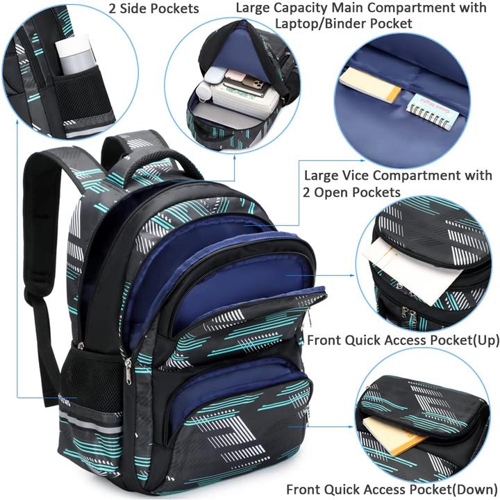 Actual product image Only-Bags.Store School bag School rucksack School bag set for teenagers Backpack for travelling Hiking Camping