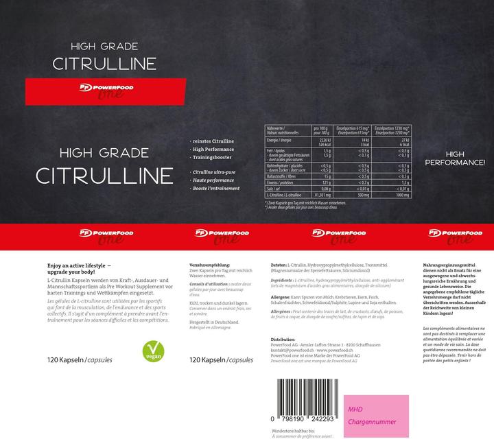 Actual product image PowerFood One High Grade Citrulline (1 Piece, Capsules)