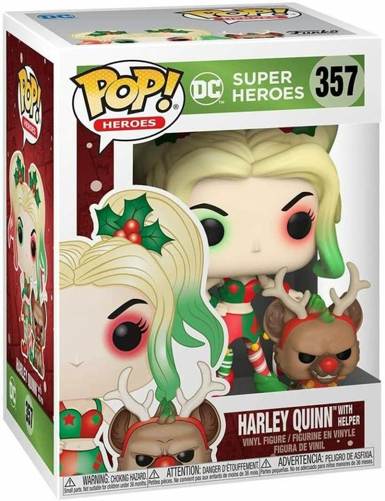 Actual product image Funko POP! - DC Holiday: Harley Quinn with Helper
