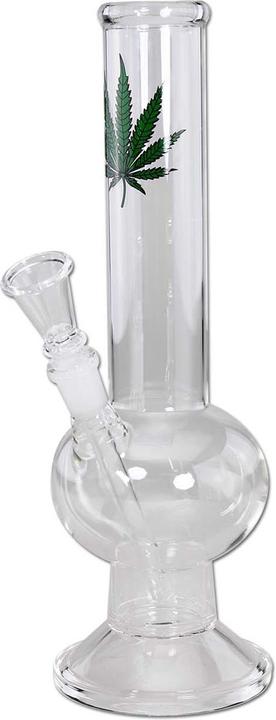 Breit Broadside glass bong Cannabisleaf round 35cm