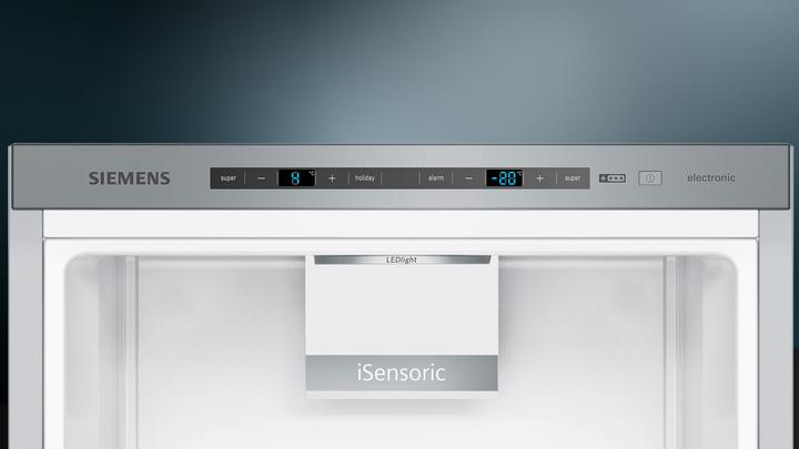Produktbild Siemens iQ500, Freistehende Kühl-Gefrier-Kombination mit Gefrierbereich unten, 201 x 60 cm, Metall-Optik, KG (343 l)
