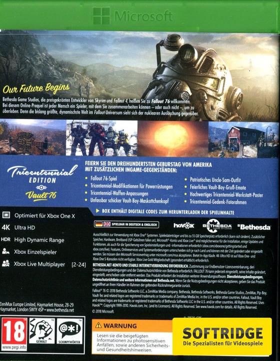 Produktbild Bethesda Fallout 76 - Tricentennial Edition (Xbox Series X, Xbox One X, DE)
