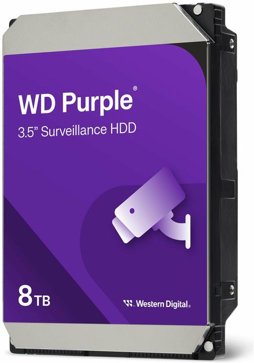 Productafbeelding WD HDD Paars 8TB 3,5 SATA 6Gbs 256MB (8 TB, 3.5", CMR)