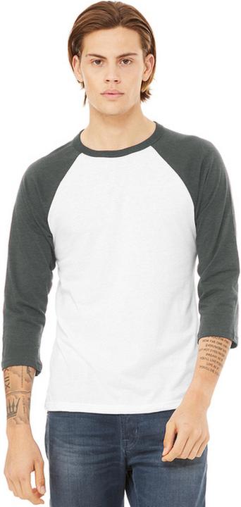 Actual product image Bella Canvas Canvas Baseball TShirt 34 sleeves (M)