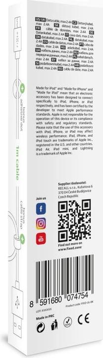 Actual product image Fixed USB cable USB-A - USB-C 1 m Black (FIXD-UC-BK) (1 m, USB 1.0)