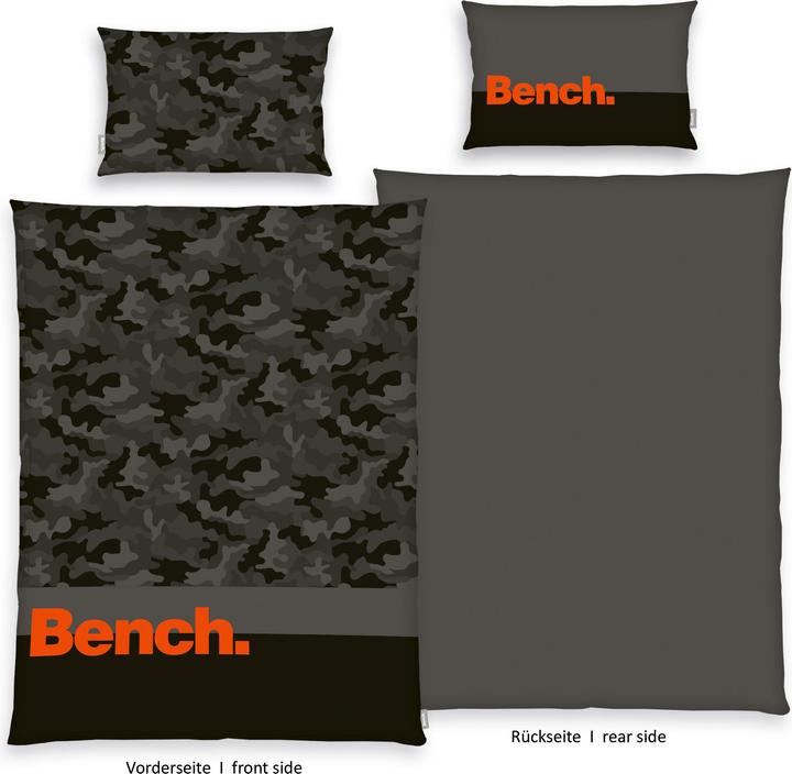 Produktbild Herding Klaus GmbH Bettwäschegarnitur Bench Camouflage Anthrazit (Duvetbezug, 160 x 210 cm)