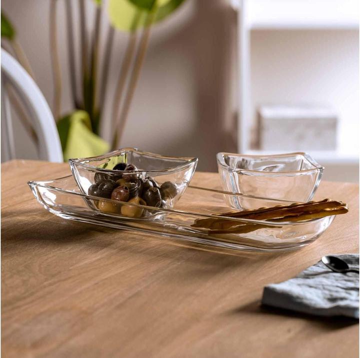 Produktbild Leonardo Snackschale Piazza 3-teilig, Transparent