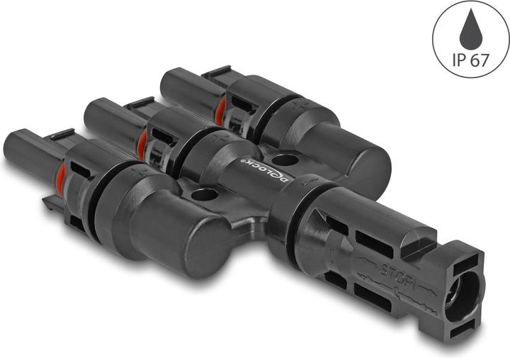 Immagine prodotto Delock Connettore solare DL4 da 1x maschio a 3x femmina, IP67 (Materiale di montaggio del sistema solare)