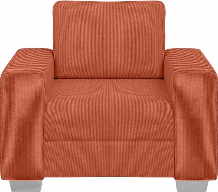 Image du produit VidaXL Fauteuil Rouge Orange 60 cm Tissu velours côtelé