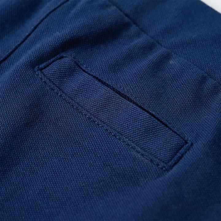 Actual product image VidaXL Children's trousers with drawstring navy blue 92,Material: 95 (92)
