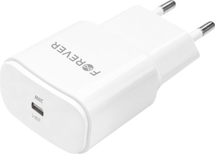 Immagine prodotto Forever TC-01 caricatore PD QC 1x USB-C 20W bianco (20 W)