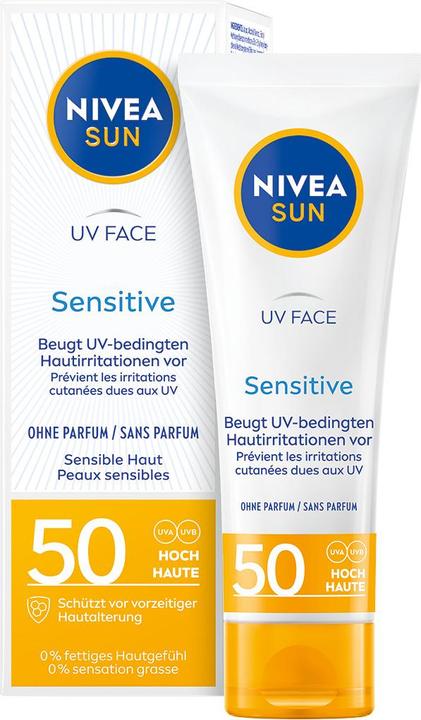 Immagine prodotto NIVEA Sensibile ai raggi UV (Crema solare viso, SPF 50, 50 ml, 69 g)