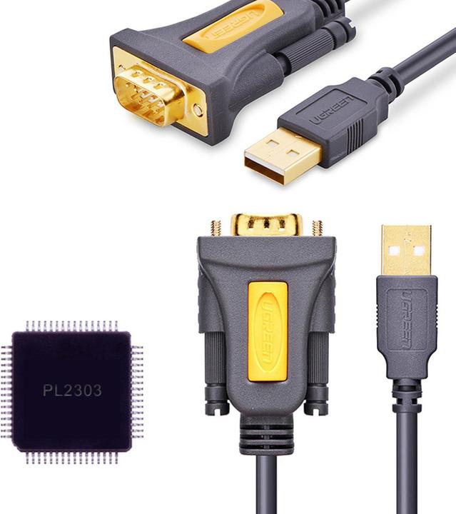 Ugreen Cable USB do RS-232 CR104, 1.5m (black) (1.50 m)