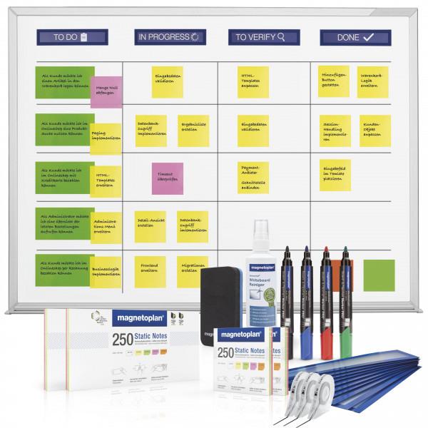Image du produit Magnetoplan SCRUM BOARD - Tableau blanc XL-Set (180 x 120 cm)