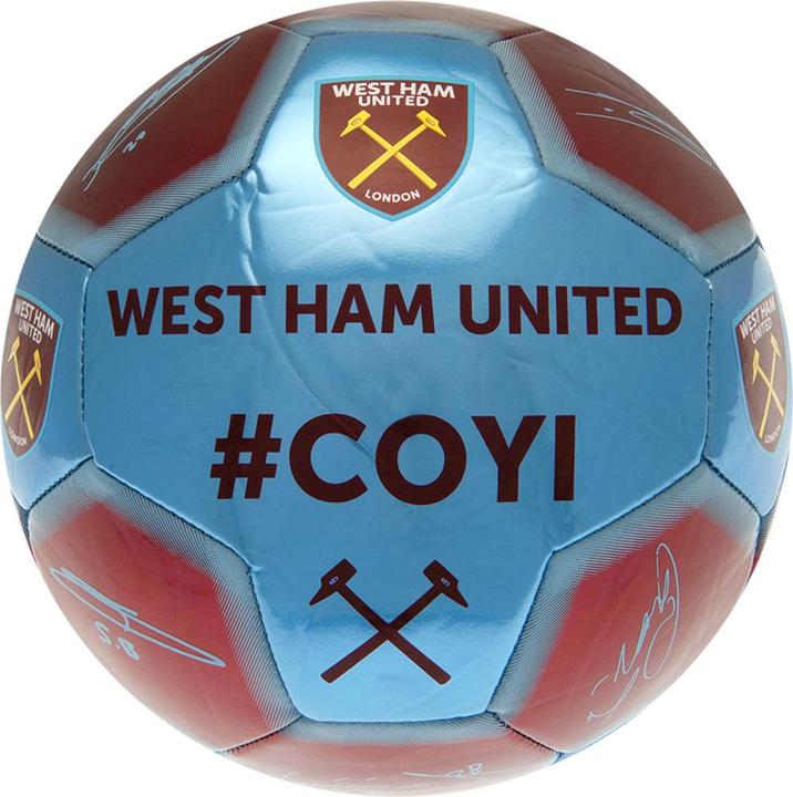 West Ham United FC #COYI Fussball mit Unterschriften (5)