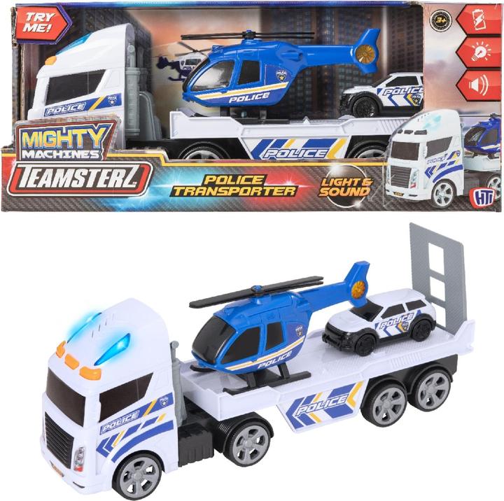 Actual product image Teamsterz Transporter with police car and helicopter