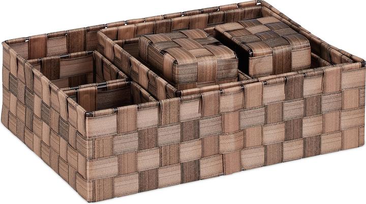 Produktbild Relaxdays 8tlg. Aufbewahrungskorb Set (8 x, 35.5 x 26 x 10.5 cm)