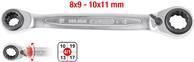 Produktbild KS Tools 4 in 1 GEARplus umschaltbar Doppel-Ratschenringschlüssel (19 mm, 16 mm, 17 mm, 18 mm)