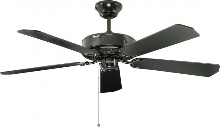 Produktbild Deckenventilator Classic Schwarz Glänzend mit Zugkette